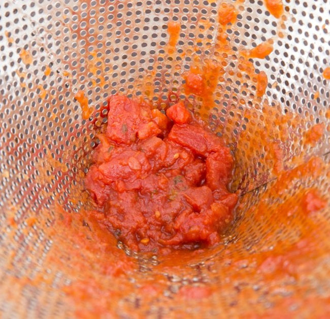 Vollrath 47178 Stainless Steel Coarse Mesh China Cap Strainer with 12" dia. x 12" Deep Blade and 10" Loop Handle - 6/Case