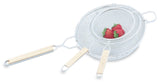 Vollrath 47193 Tinned Wire Fine Double Mesh Strainer with 10-1/4" dia. Bowl and 9" Wood Handle - 12/Case