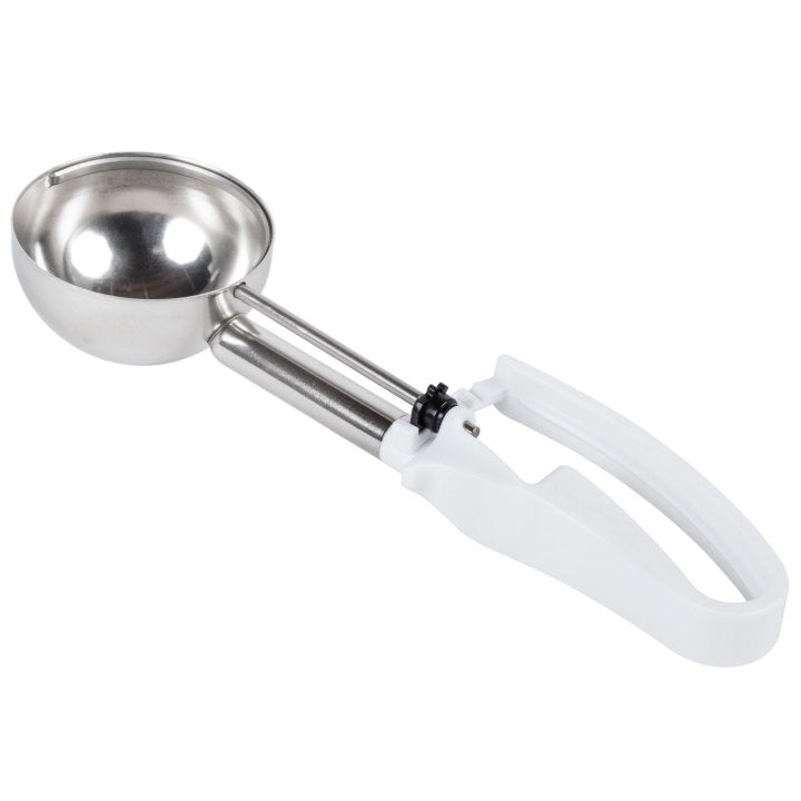 Vollrath 47370 Jacob's Pride Extended Length Disher with White Squeeze Handle 4.7 oz. - Size 6 - 12/Case