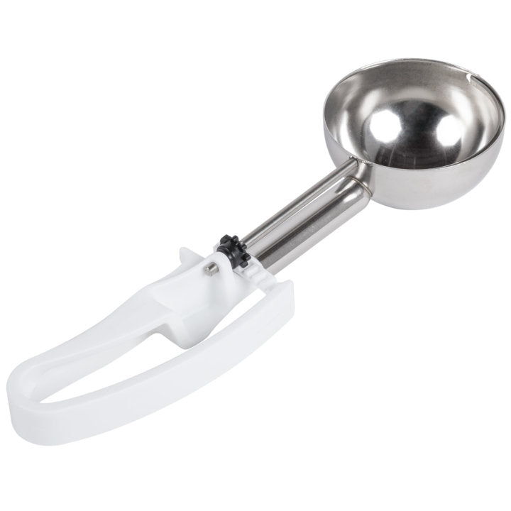 Vollrath 47370 Jacob's Pride Extended Length Disher with White Squeeze Handle 4.7 oz. - Size 6 - 12/Case