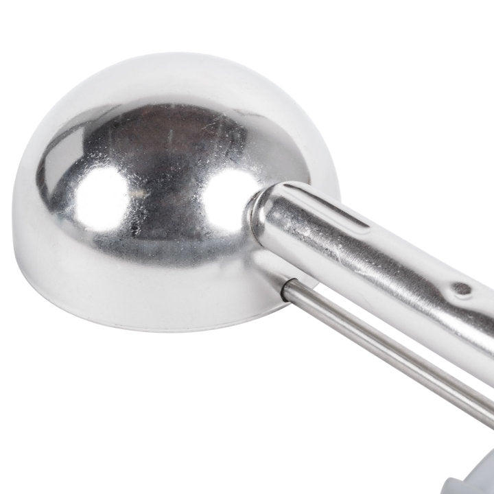 Vollrath 47371 Jacob's Pride Extended Length Disher with Gray Squeeze Handle 3.7 oz. - Size 8 - 12/Case