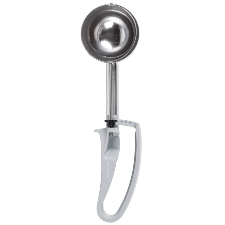 Vollrath 47371 Jacob's Pride Extended Length Disher with Gray Squeeze Handle 3.7 oz. - Size 8 - 12/Case