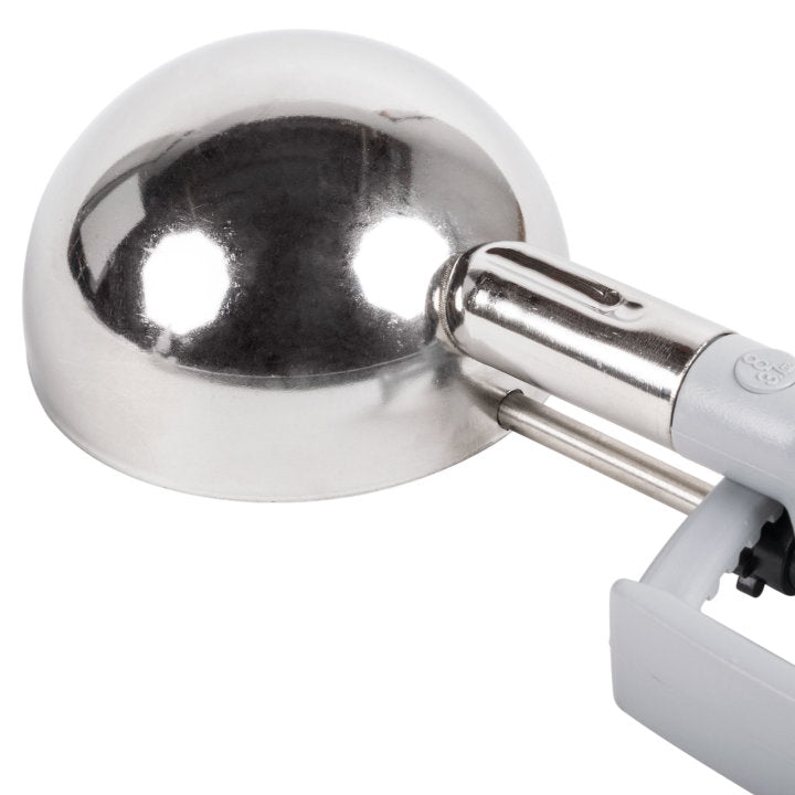 Vollrath 47391 Jacob's Pride Standard Length Disher with Gray Squeeze Handle 3.7 oz. - Size 8