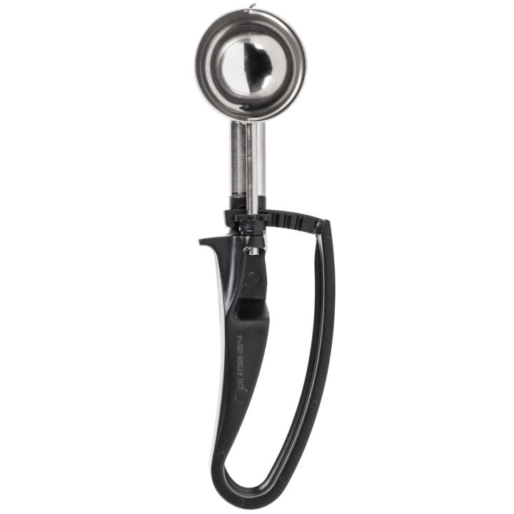 Vollrath 47398 Jacob's Pride Standard Length Disher with Black Squeeze Handle 1.13 oz. - Size 30