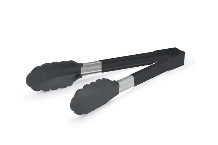 Vollrath 4781622 16"L Stainless Steel Utility Tongs - Black - 12ea/Case