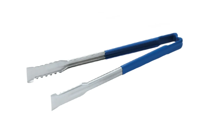 Vollrath 4790930 9 1/2"L Stainless Steel Utility Tongs - Blue - 12ea/Case