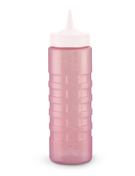 Vollrath 4924C-02 24 oz Squeeze Bottle Dispenser - Bottle Only, Red - 12ea/Case