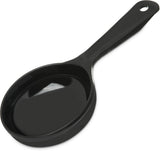 Carlisle 493003 Soild Portion Spoon 6 oz. Plastic Black Handle , 12ea/cs