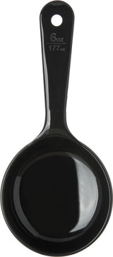 Carlisle 493003 Soild Portion Spoon 6 oz. Plastic Black Handle , 12ea/cs