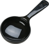 Carlisle 493003 Soild Portion Spoon 6 oz. Plastic Black Handle , 12ea/cs