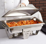 Vollrath 49520 Maximillian Steel Full Size Chafer with (2) Chafing Fuel Holders 9 qt.