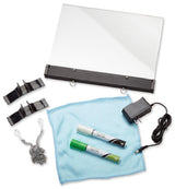 Alpine Industries 496-01 Standing or Hanging Flashing LED Write-On Message Board with (2) Colored Markers and Erasing Towel 9" x 11-4/5"