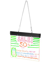 Alpine Industries 496-01 Standing or Hanging Flashing LED Write-On Message Board with (2) Colored Markers and Erasing Towel 9" x 11-4/5"