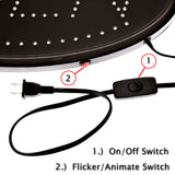 Alpine Industries 497-02 Horizontal Hanging Oval "Open" LED Sign with (1) Flashing Pattern 14" x 23"