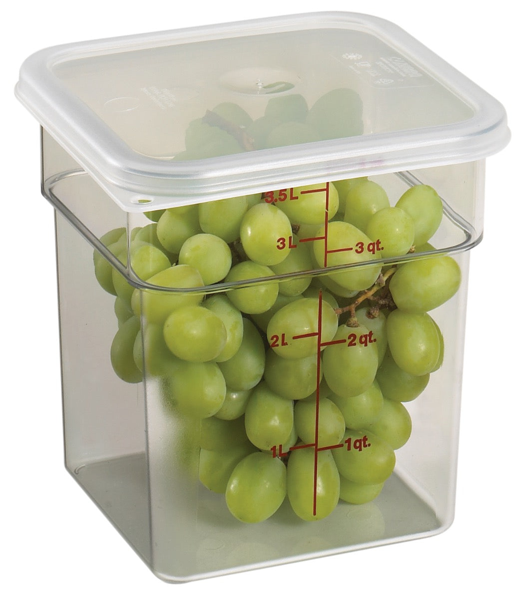 Cambro 4SFSCW135 CamSquares Food Container w/ Graduations 4 qt - Clear