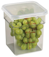 Cambro 4SFSCW135 CamSquares Food Container w/ Graduations 4 qt - Clear