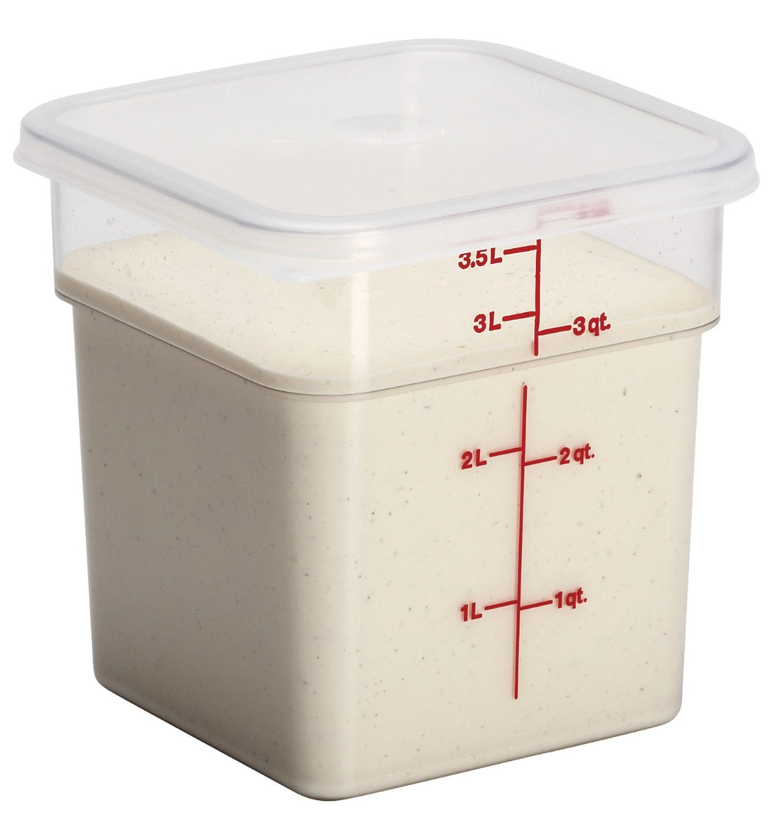 Cambro 4SFSCW135 CamSquares Food Container w/ Graduations 4 qt - Clear