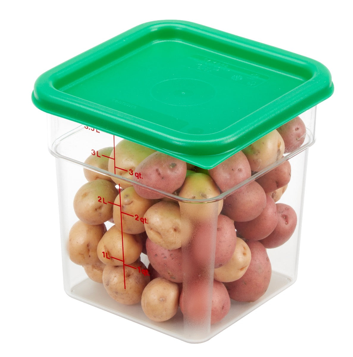 Cambro 4SFSCW135 CamSquares Food Container w/ Graduations 4 qt - Clear