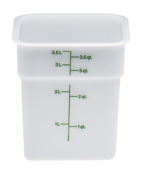 Cambro 4SFSP148 4 qt CamSquare® Food Container - Natural White - 6ea/Case