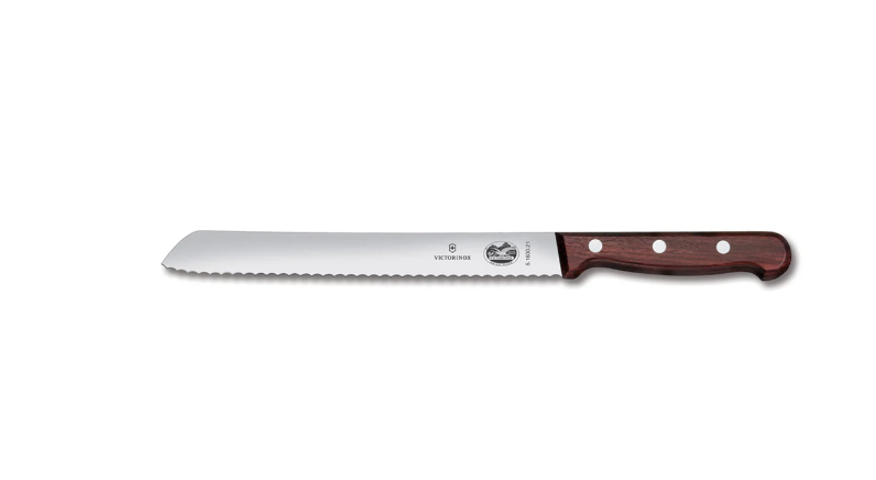 Victorinox - Swiss Army 5.1630.21-X4 Serrated Bread Knife w/ 8" Blade, Rosewood Handle
