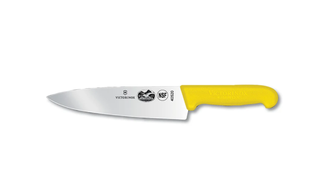 Victorinox - Swiss Army 5.2068.20 Chef's Knife w/ 8" Blade, Yellow Fibrox® Pro Handle