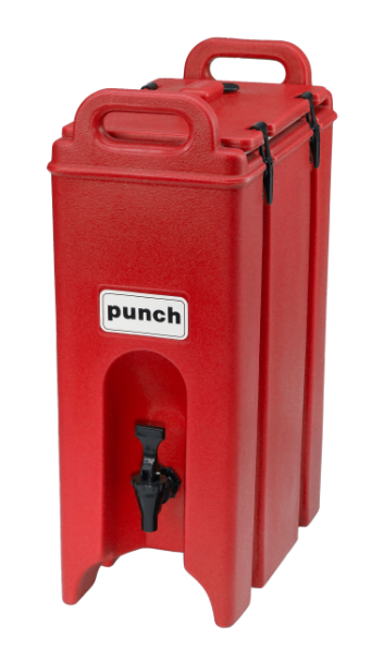 Cambro 500LCD158 Camtainer Insulated Beverage Dispenser 5 Gal. - Hot Red