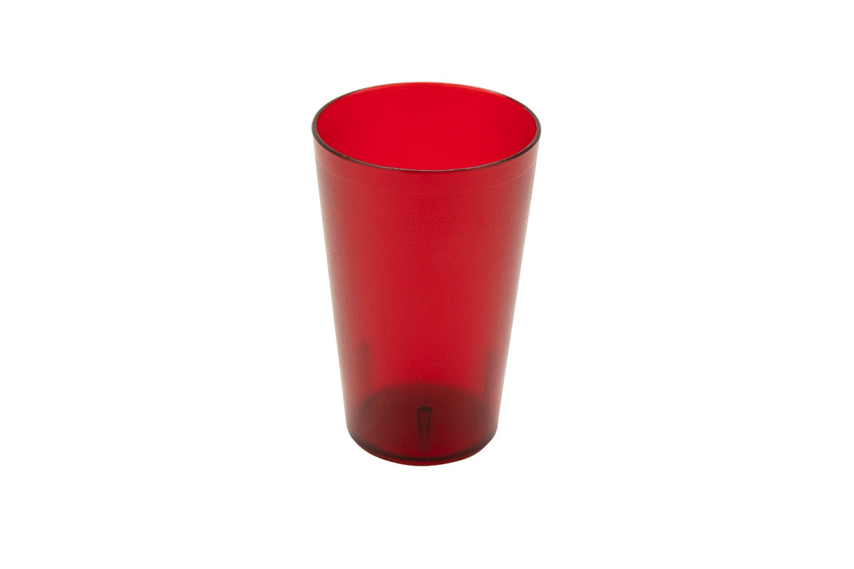 GET 5032-1-R Short SAN Plastic Stackable Pebbled Textured Tumbler 32 oz. - Red - 24/Case