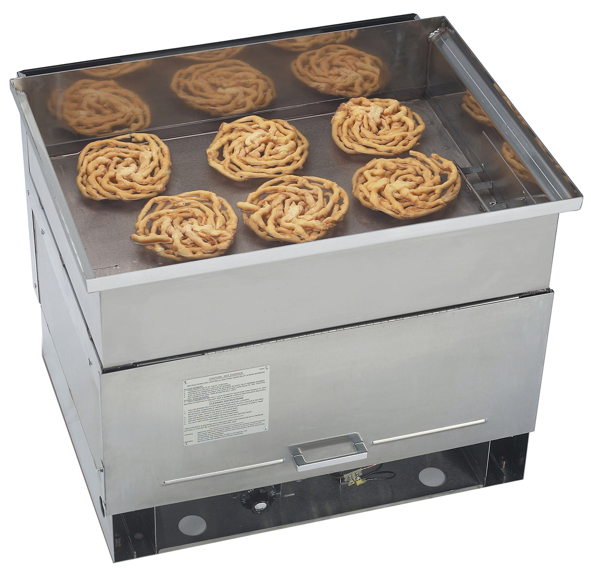 Gold Medal 5099NS Outdoor Large Propane Gas Funnel Cake Fryer - (1) 50 lb. Vat w/ (6) Cake Capacity - 95,000 BTU