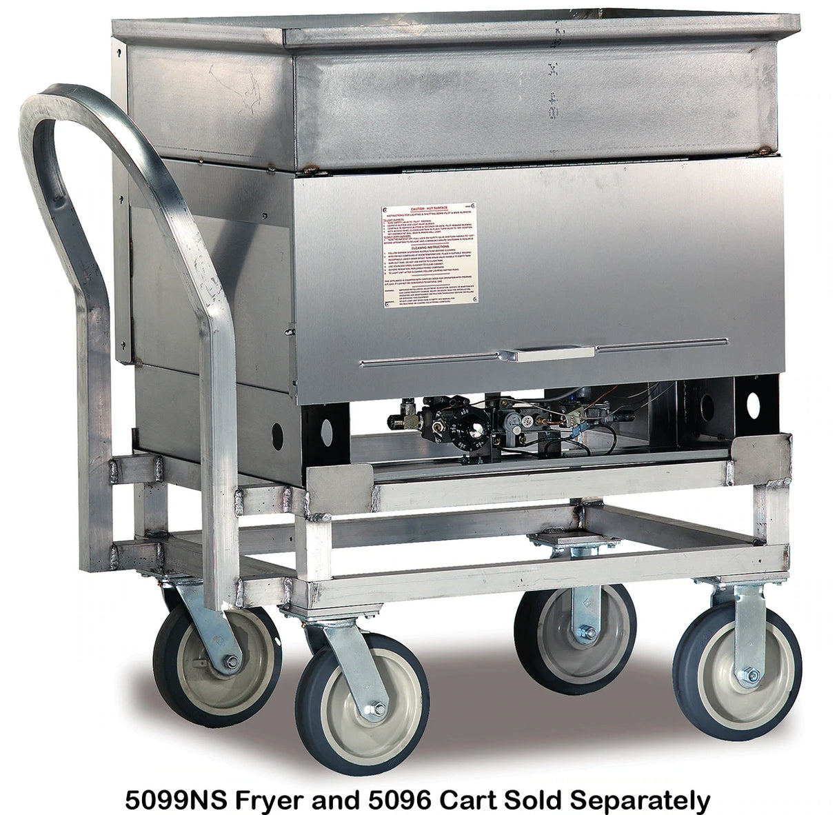 Gold Medal 5099NS Outdoor Large Propane Gas Funnel Cake Fryer - (1) 50 lb. Vat w/ (6) Cake Capacity - 95,000 BTU