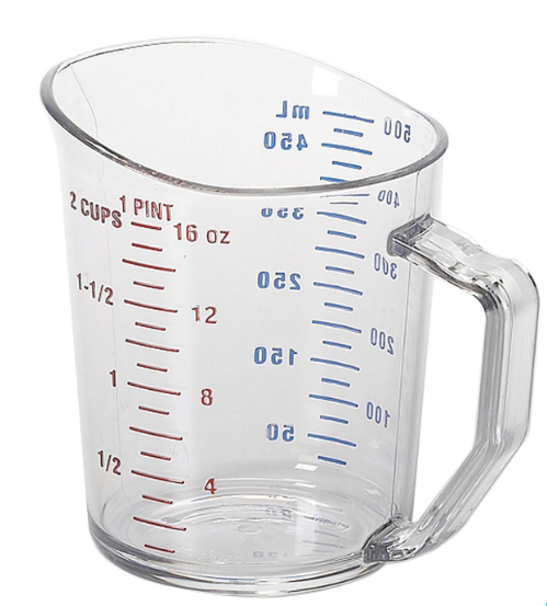 Cambro 50MCCW135 1 pt Camwear Measuring Cup - Clear - 12ea/Case
