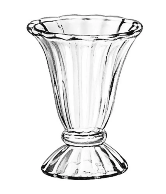 Libbey 5115 6 1/2 oz Footed Tulip Sundae Dish - Glass, Clear