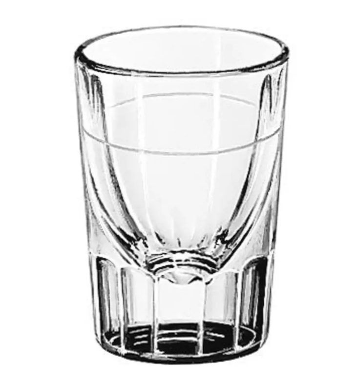 Libbey 5126/S0711 2 oz Fluted Whiskey Shot Glass with 7/8 oz Cap Line
