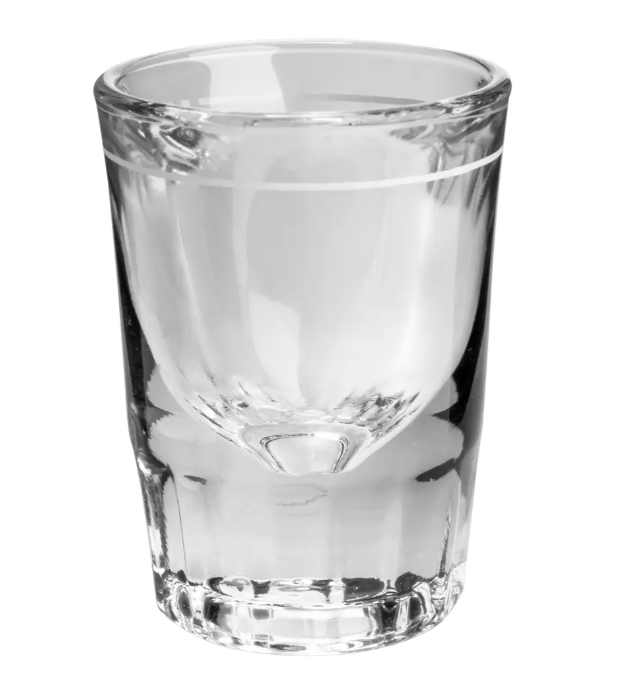 Libbey 5127/S0711 1 1/2 oz Fluted Whiskey Shot Glass with 7/8 oz Cap Line