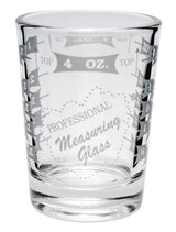 Libbey 5134/1124N Restaurant Basics Stackable Measuring / Mixing Glass with Capacity Markings on Both Sides 4 oz. - Clear - 12/Case