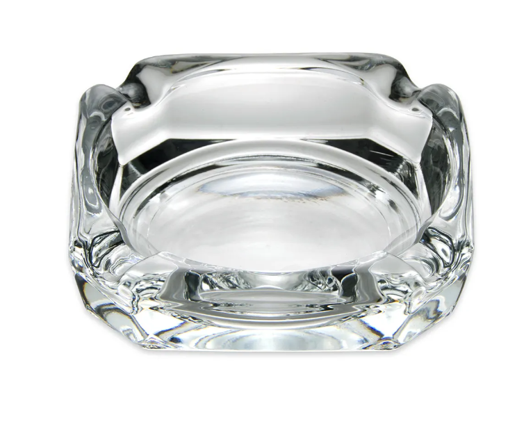 Libbey 5143 3 3/4" Clear Square Glass Ashtray
