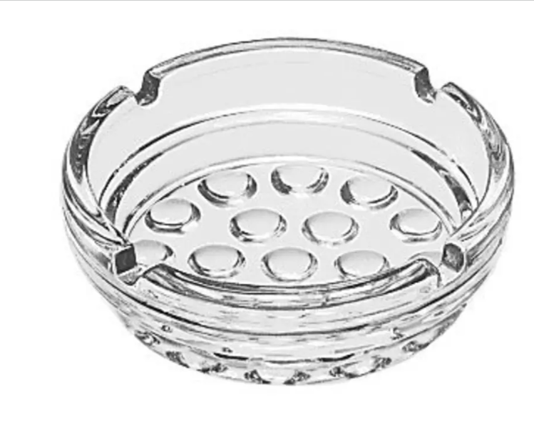 Libbey 5154 4" Round Nob Hill Clear Glass Ashtray