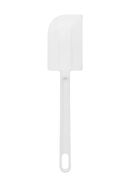 Vollrath 52009 9 5/8" Spatula/Scraper - Contoured Flexible Blade, White - 6ea/Case