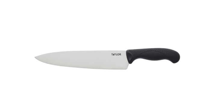 Taylor 5248364 10" Chef's Knife w/ Black Nylon/Silicone Handle, High Carbon German Steel