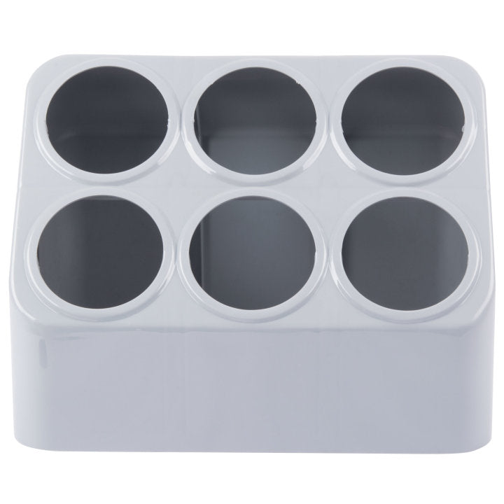 Vollrath 52644 Gray Plastic Silv-A-Tainer Cutlery Dispenser - Holds 6 Cylinders