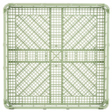 Vollrath 5267110 Signature Full Size Open Flatware Rack 19-3/4" sq. - LIght Green