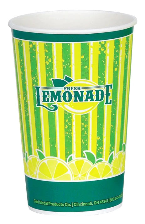Gold Medal 5304 Disposable Double-Poly Special Print Lemonade Cup 16 oz. - 1,000/Case