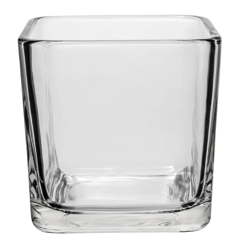 Libbey 5475 14 oz Clear Glass Cube Voltive Candle Holder
