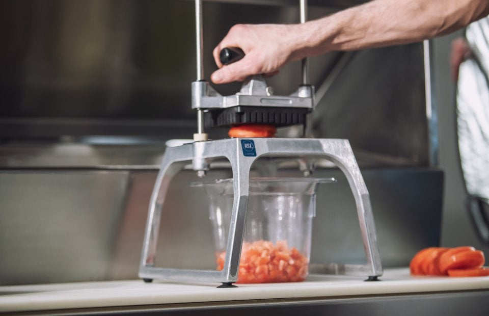 Vollrath 55457 InstaCut 5.1 Manual Food Processor / Fruit and Vegetable Dicer with 1/4" Dice Cut