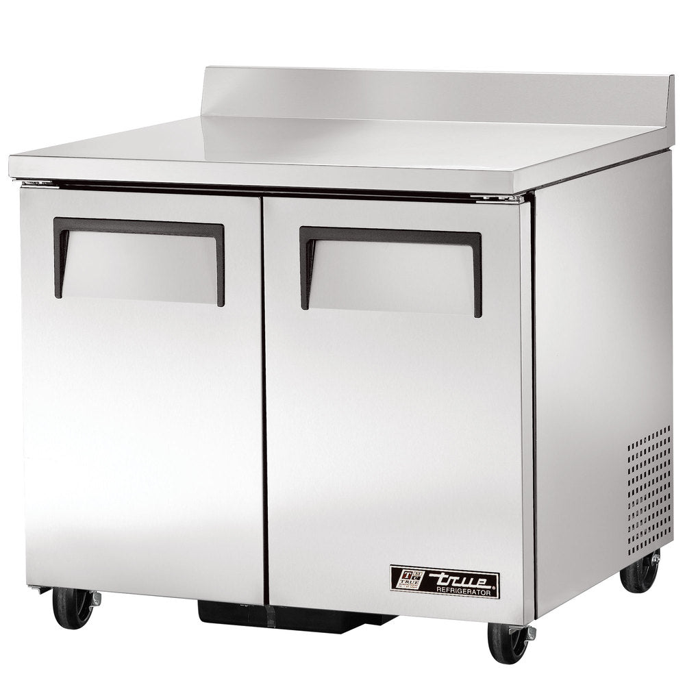 True TWT-36-HC 2-Section 2 Solid Door Worktop Refrigerator 36" - 115v