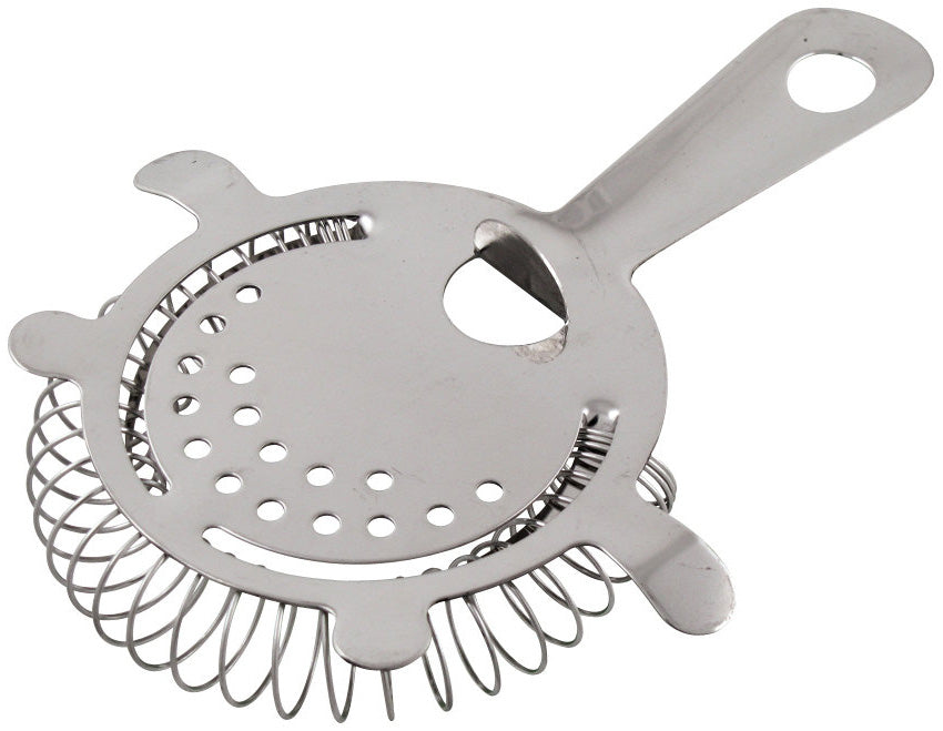 Browne 57507 Stainless Steel 4-Prong Hawthorne / Cocktail / Bar Strainer 6"