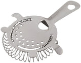 Browne 57507 Stainless Steel 4-Prong Hawthorne / Cocktail / Bar Strainer 6"