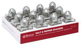Browne 575225 Square Glass Mini Salt & Pepper Shaker with Chrome-Plated Top 1/2 oz. - Clear - 12/Set