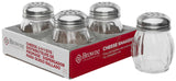 Browne 575227 Swirl Glass Cheese Shaker with SS Slotted Top 6 oz. - 4/Pack