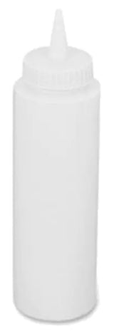 Browne 57800800 Dressing Squeeze Bottle with No-Drip Tip 8 oz. - Clear - 6/Set