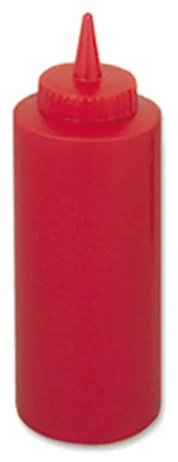 Browne 57800805 Ketchup Squeeze Bottle with No-Drip Tip 8 oz. - Red - 6/Set